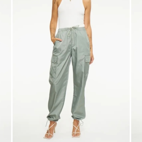 pistola Pants - NWT‎ Pistola Jade Lightweight Green Cargo Pants - Size XL Revolve Anthropologie